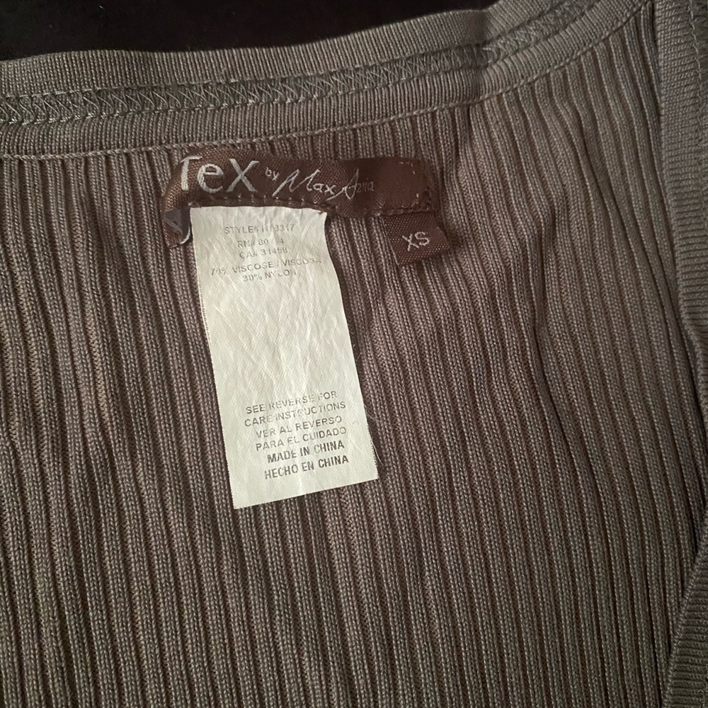 BCBGMaxAzria Ribbed V-Neck Button Cardigan - Picture 2 of 5